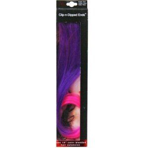 MIA Clip-N-Dipped Extension Purple Pink Ends, 6 pc